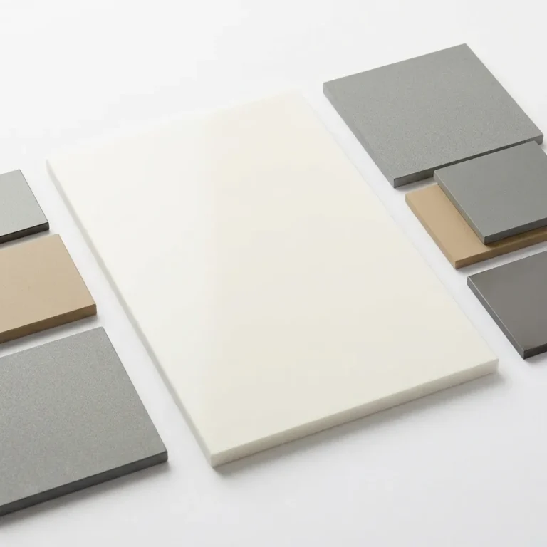 Materialeprøver arrangeret kunstnerisk