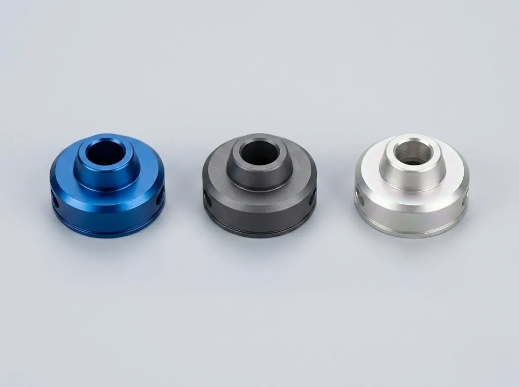 Metal valve caps in three colors