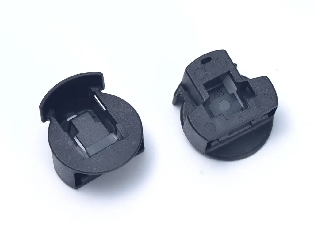 Plastic parts on white background