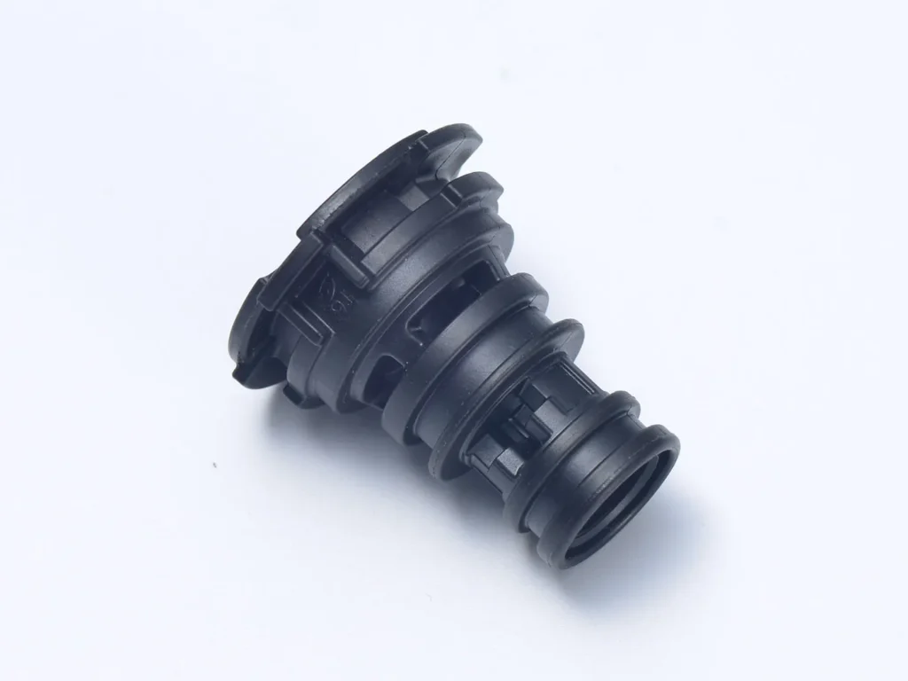 Black plastic automotive part