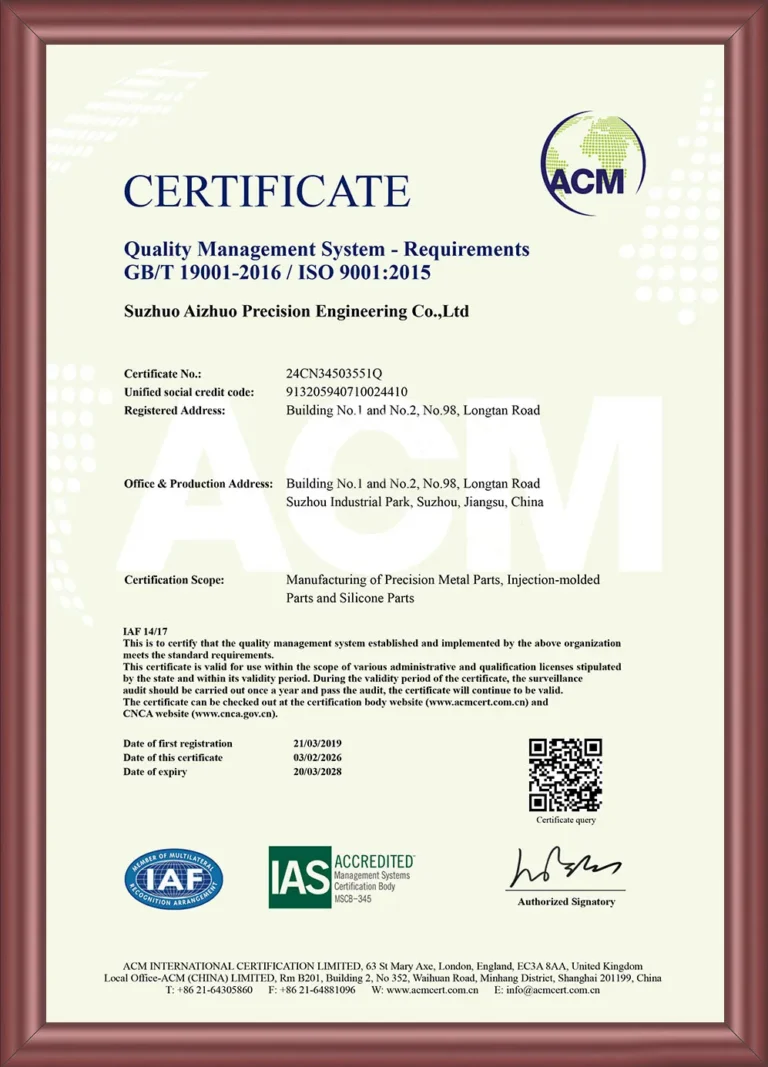 Certifikat for kvalitetsstyring