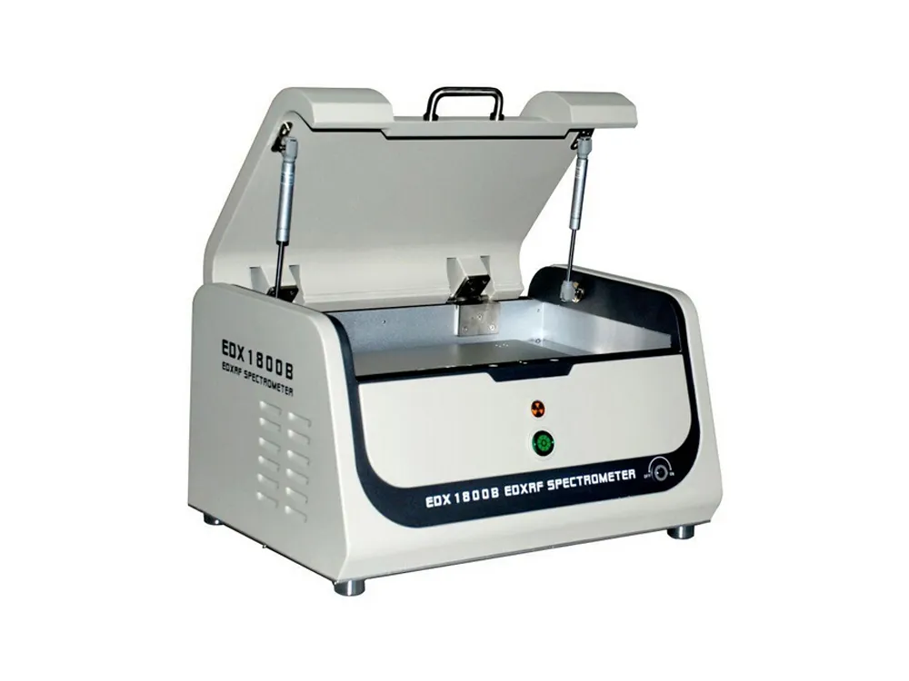 Spectrometer machine with open lid