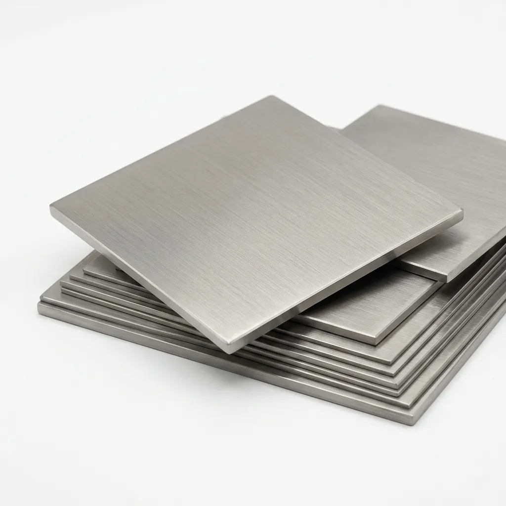 Metalplader stablet sammen