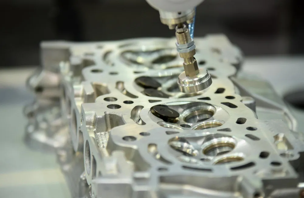 Engine cylinder head machining