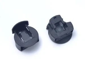Black plastic fasteners detail