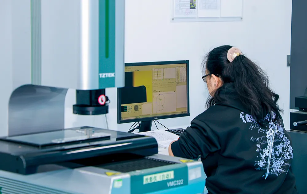 Technician working on computer