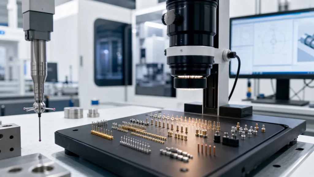 Benefits of Swiss Machining for Connector Pins and Miniature Contacts Quality Control for Batch Production